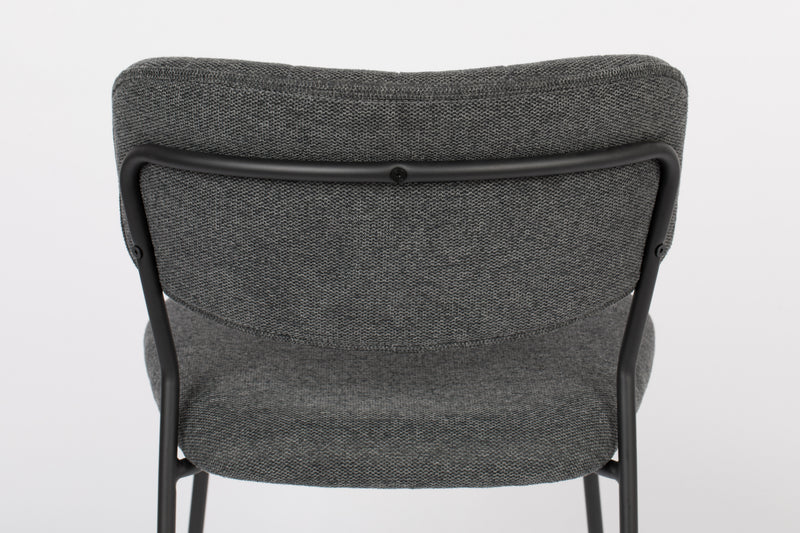 Eetkamerstoel Jolien Nylon en polyester Donkergrijs 56x48 cm-Eetkamerstoelen-Creating Home