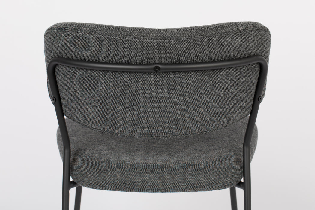 Eetkamerstoel Jolien Nylon en polyester Donkergrijs 56x48 cm-Eetkamerstoelen-Creating Home