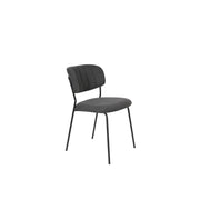 Eetkamerstoel Jolien Nylon en polyester Donkergrijs 56x48 cm-Eetkamerstoelen-Creating Home