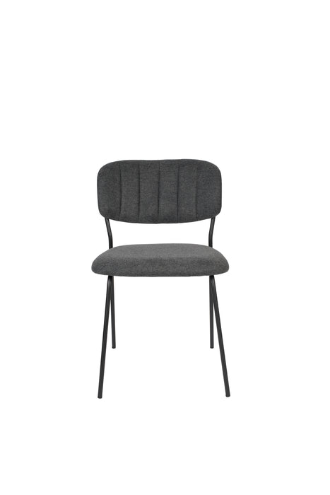 Eetkamerstoel Jolien Nylon en polyester Donkergrijs 56x48 cm-Fauteuils-Creating Home