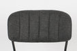 Eetkamerstoel Jolien Nylon en polyester Donkergrijs 56x48 cm-Fauteuils-Creating Home