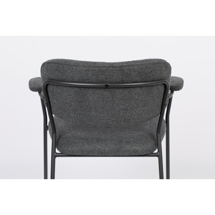 Eetkamerstoel Jolien Nylon en polyester Donkergrijs 56x61 cm-Eetkamerstoelen-Creating Home
