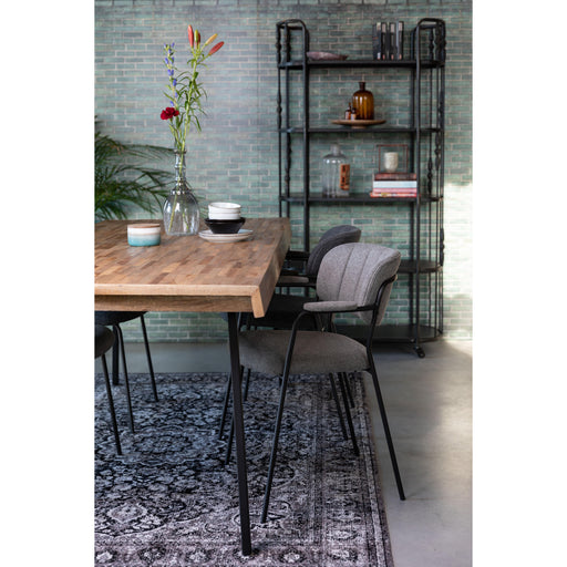 Eetkamerstoel Jolien Nylon en polyester Donkergrijs 56x61 cm-Eetkamerstoelen-Creating Home