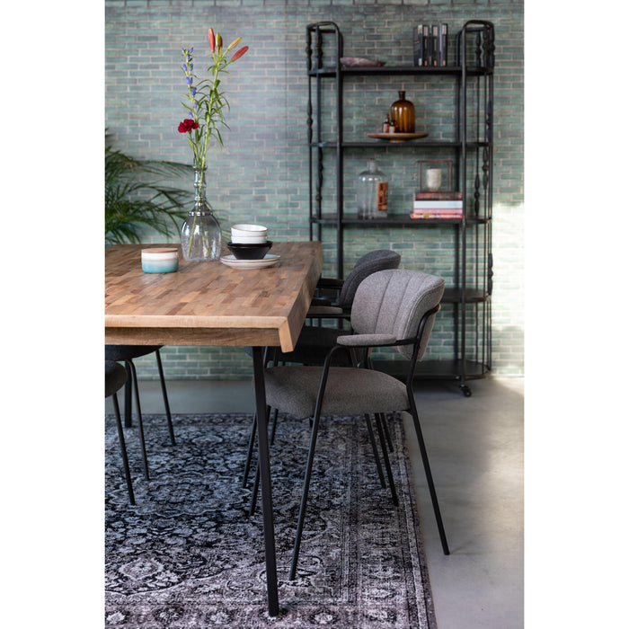 Eetkamerstoel Jolien Nylon en polyester Donkergrijs 56x61 cm-Eetkamerstoelen-Creating Home