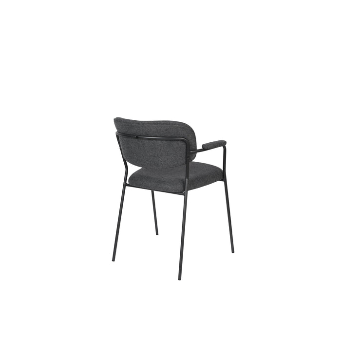 Eetkamerstoel Jolien Nylon en polyester Donkergrijs 56x61 cm-Eetkamerstoelen-Creating Home