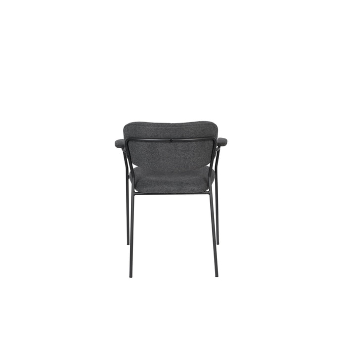 Eetkamerstoel Jolien Nylon en polyester Donkergrijs 56x61 cm-Eetkamerstoelen-Creating Home