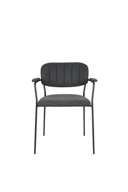 Eetkamerstoel Jolien Nylon en polyester Donkergrijs 56x61 cm-Eetkamerstoelen-Creating Home