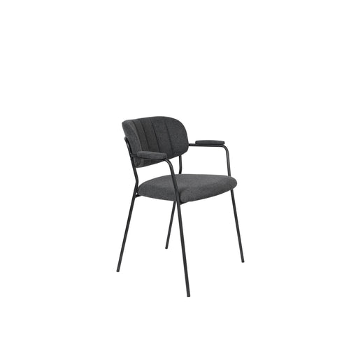 Eetkamerstoel Jolien Nylon en polyester Donkergrijs 56x61 cm-Eetkamerstoelen-Creating Home
