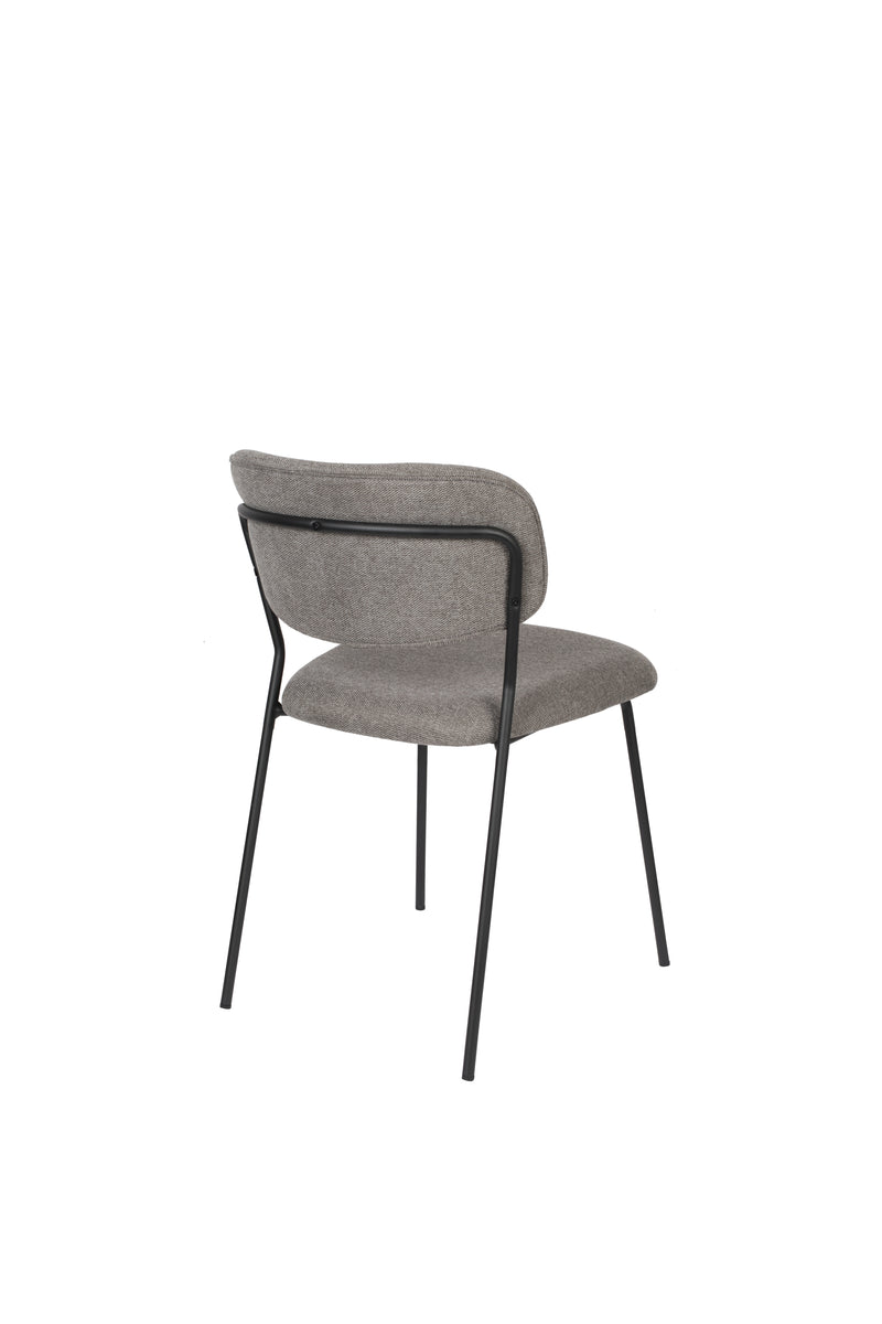 Eetkamerstoel Jolien Nylon en polyester Grijs 56x48 cm-Eetkamerstoelen-Creating Home