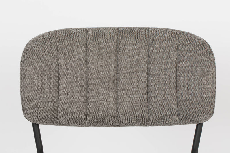 Eetkamerstoel Jolien Nylon en polyester Grijs 56x48 cm-Eetkamerstoelen-Creating Home