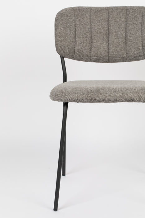 Eetkamerstoel Jolien Nylon en polyester Grijs 56x48 cm-Fauteuils-Creating Home