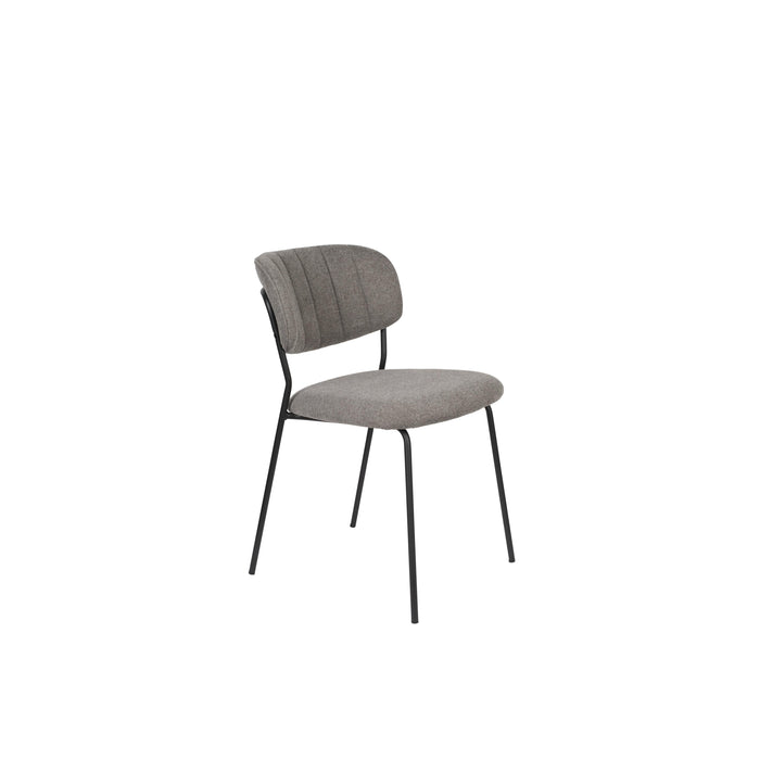 Eetkamerstoel Jolien Nylon en polyester Grijs 56x48 cm-Fauteuils-Creating Home