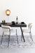 Eetkamerstoel Jolien Zwart/bouclã© Stof Wit 56x61 cm-Eetkamerstoelen-Creating Home