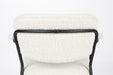 Eetkamerstoel Jolien Zwart/bouclã© Stof Wit 56x61 cm-Eetkamerstoelen-Creating Home