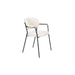 Eetkamerstoel Jolien Zwart/bouclã© Stof Wit 56x61 cm-Eetkamerstoelen-Creating Home