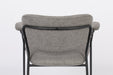 Eetkamerstoel Jolien Zwart/grijs Nylon en polyester Grijs 56x61 cm-Eetkamerstoelen-Creating Home