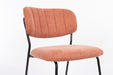 Eetkamerstoel Jolien Zwart/pink Fr Polyester Roze 56x48 cm-Eetkamerstoelen-Creating Home