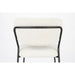 Eetkamerstoel Jolien Zwart/white Bouclã© Stof Wit 56x48 cm-Eetkamerstoelen-Creating Home