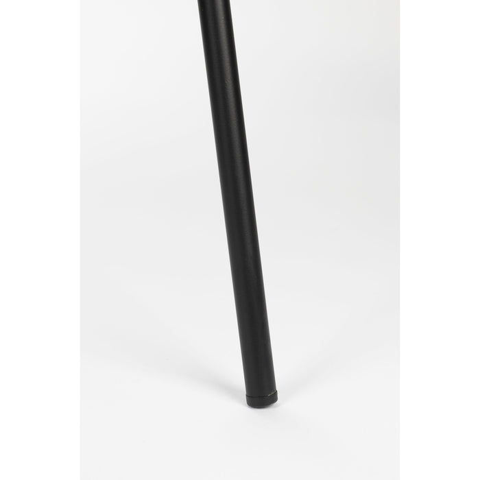 Eetkamerstoel Jolien Zwart/white Bouclã© Stof Wit 56x48 cm-Eetkamerstoelen-Creating Home