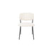 Eetkamerstoel Jolien Zwart/white Bouclã© Stof Wit 56x48 cm-Eetkamerstoelen-Creating Home