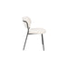 Eetkamerstoel Jolien Zwart/white Bouclã© Stof Wit 56x48 cm-Eetkamerstoelen-Creating Home