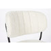 Eetkamerstoel Jolien Zwart/white Bouclã© Stof Wit 56x48 cm-Eetkamerstoelen-Creating Home