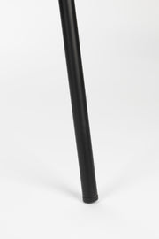 Eetkamerstoel Jolien Zwart/white Bouclã© Stof Wit 56x48 cm-Eetkamerstoelen-Creating Home