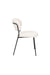 Eetkamerstoel Jolien Zwart/white Bouclã© Stof Wit 56x48 cm-Eetkamerstoelen-Creating Home