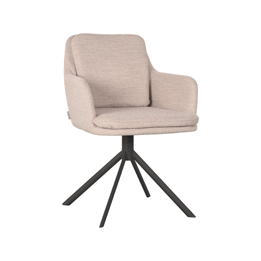 Eetkamerstoel Joy Naturel Boucle Draaibaar 58x63x83 cm-Eetkamerstoelen-LABEL51