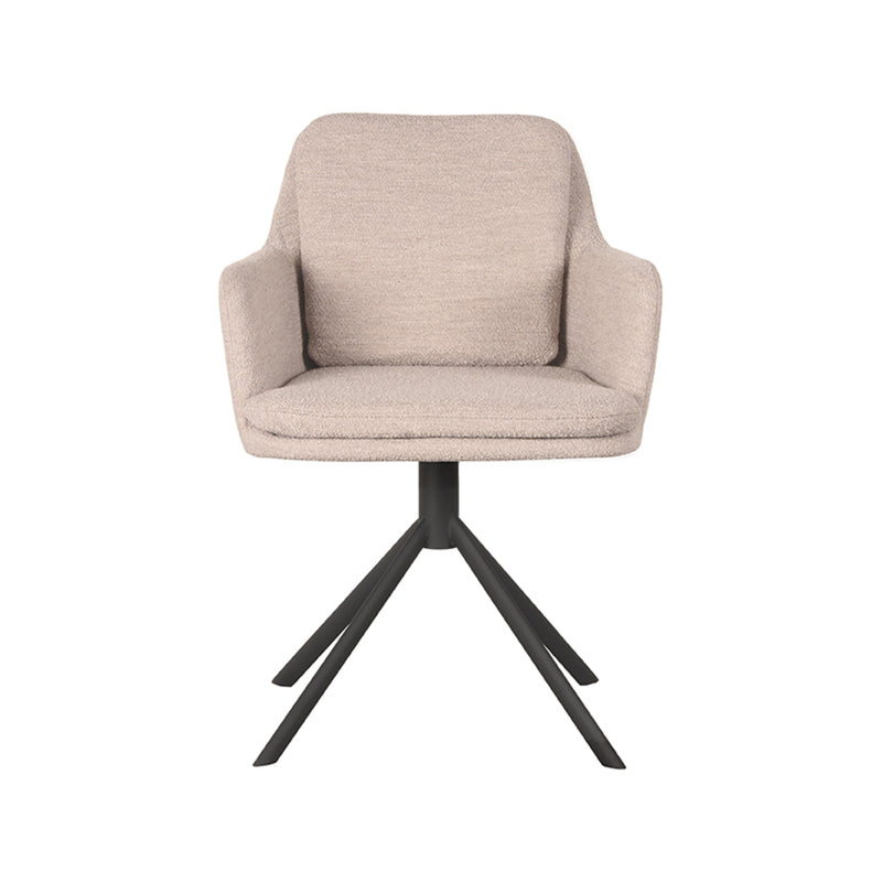 Eetkamerstoel Joy Naturel Boucle Draaibaar 58x63x83 cm-Eetkamerstoelen-LABEL51
