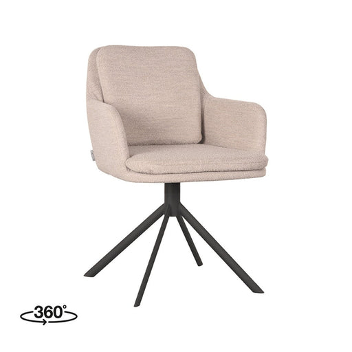Eetkamerstoel Joy - Naturel - Boucle - Draaibaar-Eetkamerstoelen-LABEL51