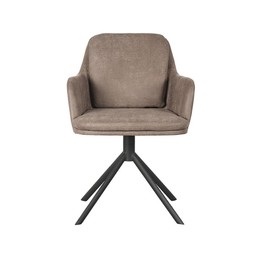 Eetkamerstoel Joy - Taupe - Micro Suede - Draaibaar-Eetkamerstoelen-LABEL51