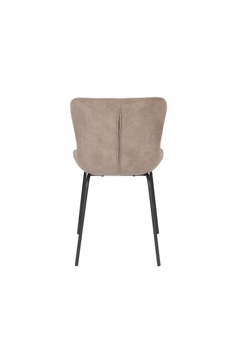 Eetkamerstoel Junzo Rib Corduroy Grijs 56x48 cm-Fauteuils-Creating Home