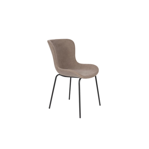 Eetkamerstoel Junzo Rib Corduroy Grijs 56x48 cm-Fauteuils-Creating Home