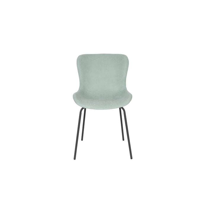 Eetkamerstoel Junzo Rib Light Corduroy Groen 56x48 cm-Eetkamerstoelen-Creating Home