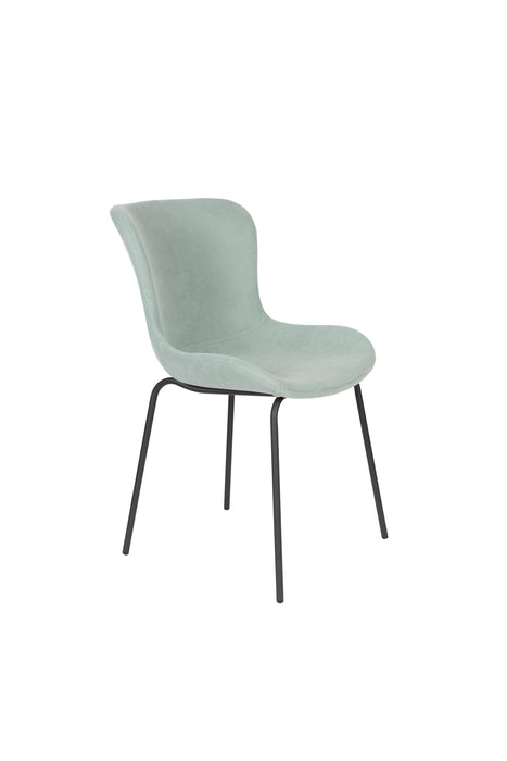 Eetkamerstoel Junzo Rib Light Corduroy Groen 56x48 cm-Eetkamerstoelen-Creating Home