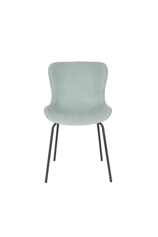 Eetkamerstoel Junzo Rib Light Corduroy Groen 56x48 cm-Eetkamerstoelen-Creating Home
