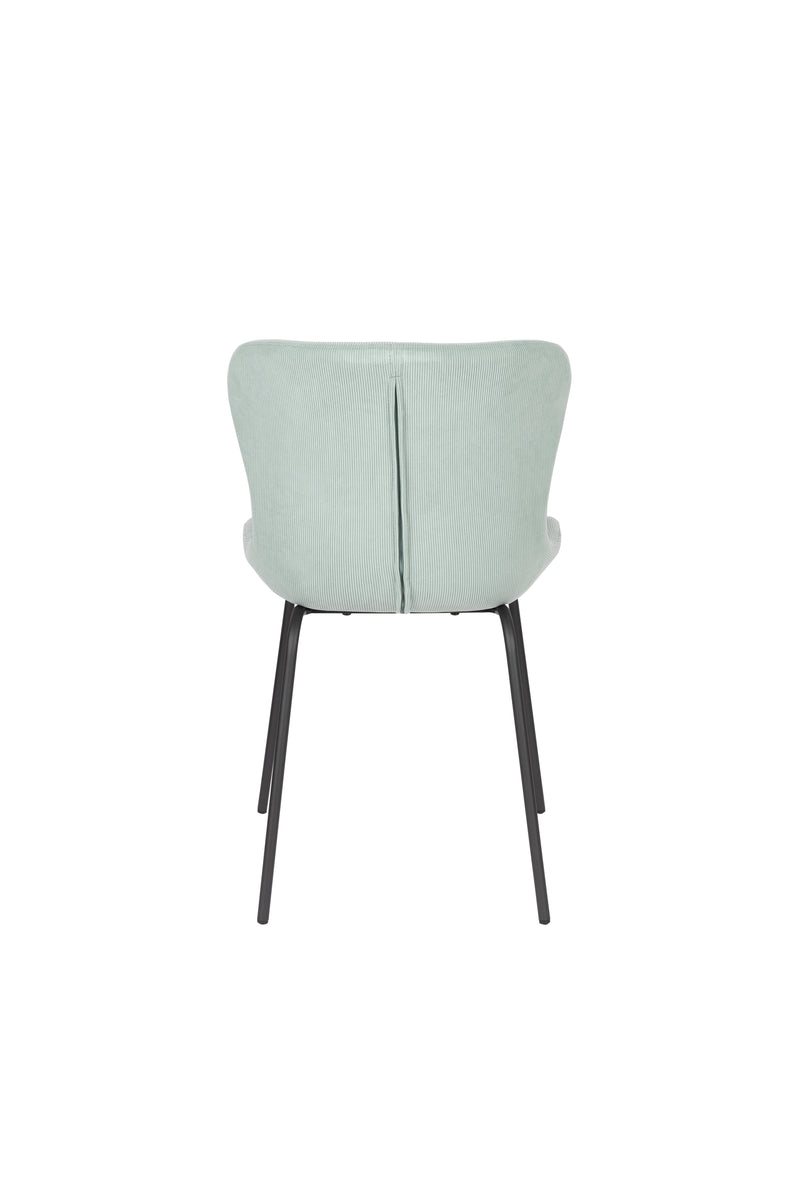 Eetkamerstoel Junzo Rib Light Corduroy Groen 56x48 cm-Eetkamerstoelen-Creating Home