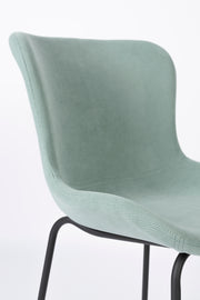 Eetkamerstoel Junzo Rib Light Corduroy Groen 56x48 cm-Eetkamerstoelen-Creating Home
