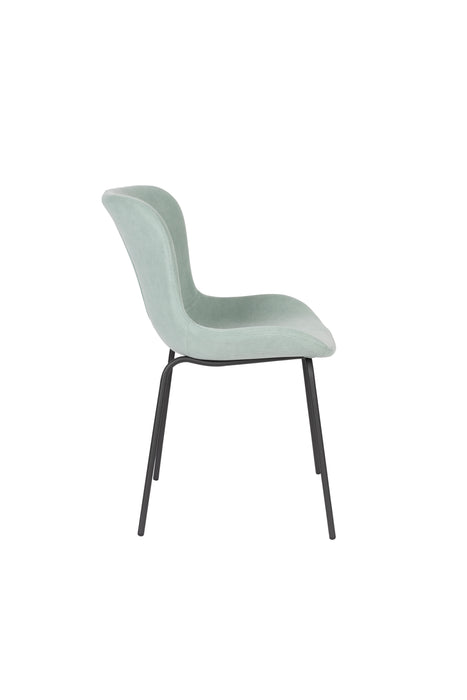 Eetkamerstoel Junzo Rib Light Corduroy Groen 56x48 cm-Fauteuils-Creating Home