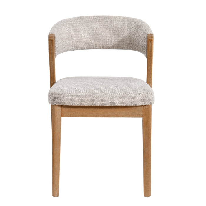 Eetkamerstoel Kael Polyester Wit-Eetkamerstoelen-PTMD