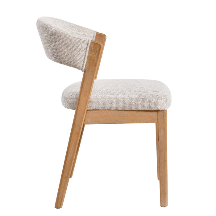Eetkamerstoel Kael Polyester Wit-Eetkamerstoelen-PTMD