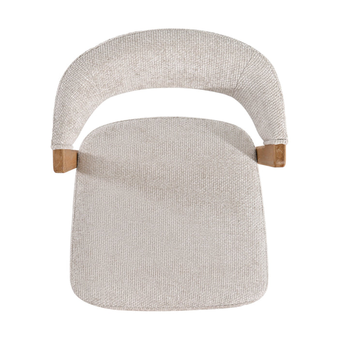 Eetkamerstoel Kael Polyester Wit-Eetkamerstoelen-PTMD