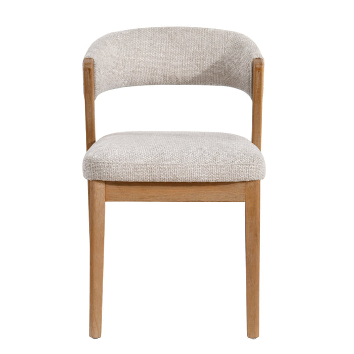 Eetkamerstoel Kael Polyester Wit-Eetkamerstoelen-PTMD