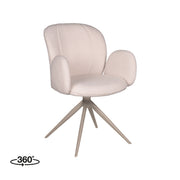 Eetkamerstoel Kimball Naturel Boucle Taupe Metalen Frame-Eetkamerstoelen-LABEL51