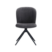 Eetkamerstoel Kimo Antraciet Cosmo Draaibaar 49x62x85 cm-Eetkamerstoelen-LABEL51