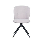 Eetkamerstoel Kimo Naturel Boucle Draaibaar 49x62x85 cm-Eetkamerstoelen-LABEL51