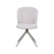 Eetkamerstoel Kimo Naturel Boucle Taupe Metalen Frame 49x62x85 cm-Eetkamerstoelen-LABEL51