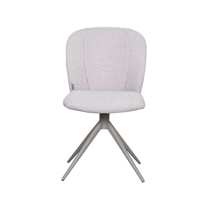 Eetkamerstoel Kimo - Naturel - Boucle - Taupe Metalen Frame-Eetkamerstoelen-LABEL51
