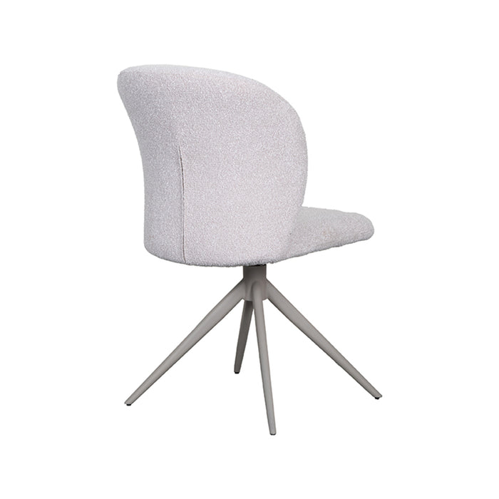 Eetkamerstoel Kimo - Naturel - Boucle - Taupe Metalen Frame-Eetkamerstoelen-LABEL51